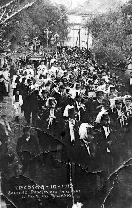 Solenne processione in onore di N.S del Rosario il 5 ottobre 1913