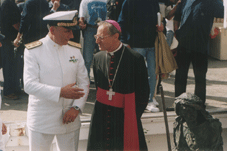 S.E. Mons. Alberto Maria Careggio e L'Amm. Raimondo Polastrini