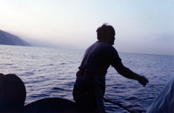 Tommaso Castagnola sul gozzo