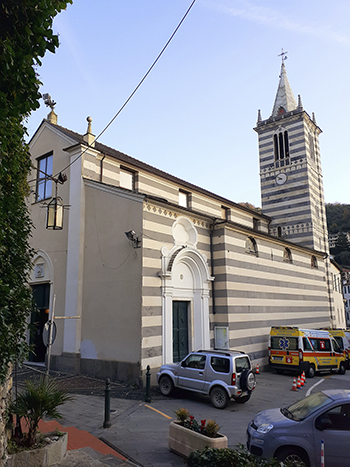 Chiesa e campanile di San Giorgio a Moneglia