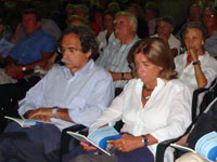 Il sindaco di Sestri Levante Dott. Andrea Lavarello e la gentile signora.