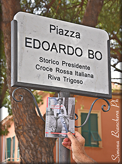 La targa della Piazza Edoardo Bo