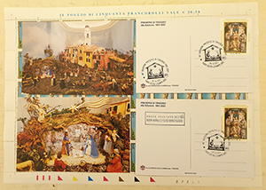 Le cartoline ufficiali del Presepio con l'annullo filatelico