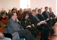 Autorit presenti alla presentazione del libro. Da sinistra il Vice Sindaco Geom Calabr, l'On Gabriella Mondello, l'On Angelo Bottino, il Questore di Genova Dott. Salvatore Presenti, il Consigliere Regionale Dott. Mario Maggi ed il Comandante CC di Sestri Levante Cap. Fabio Benincasa.