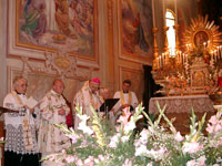 Solenni vespri presieduti da S.E. Mons. Alberto Tanasini, Vescovo di Chiavari